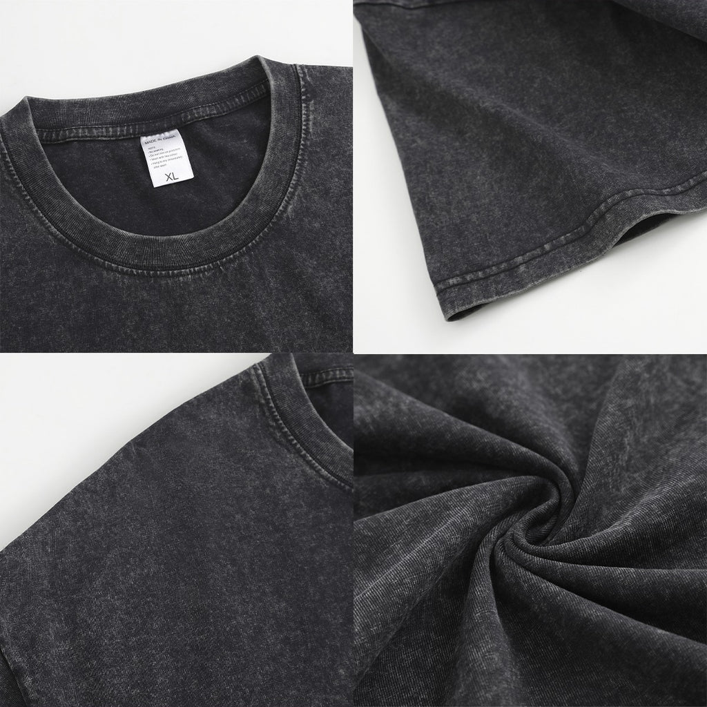 Washed Oversized Tee with Vertical Graphic – Loggia Clandestina